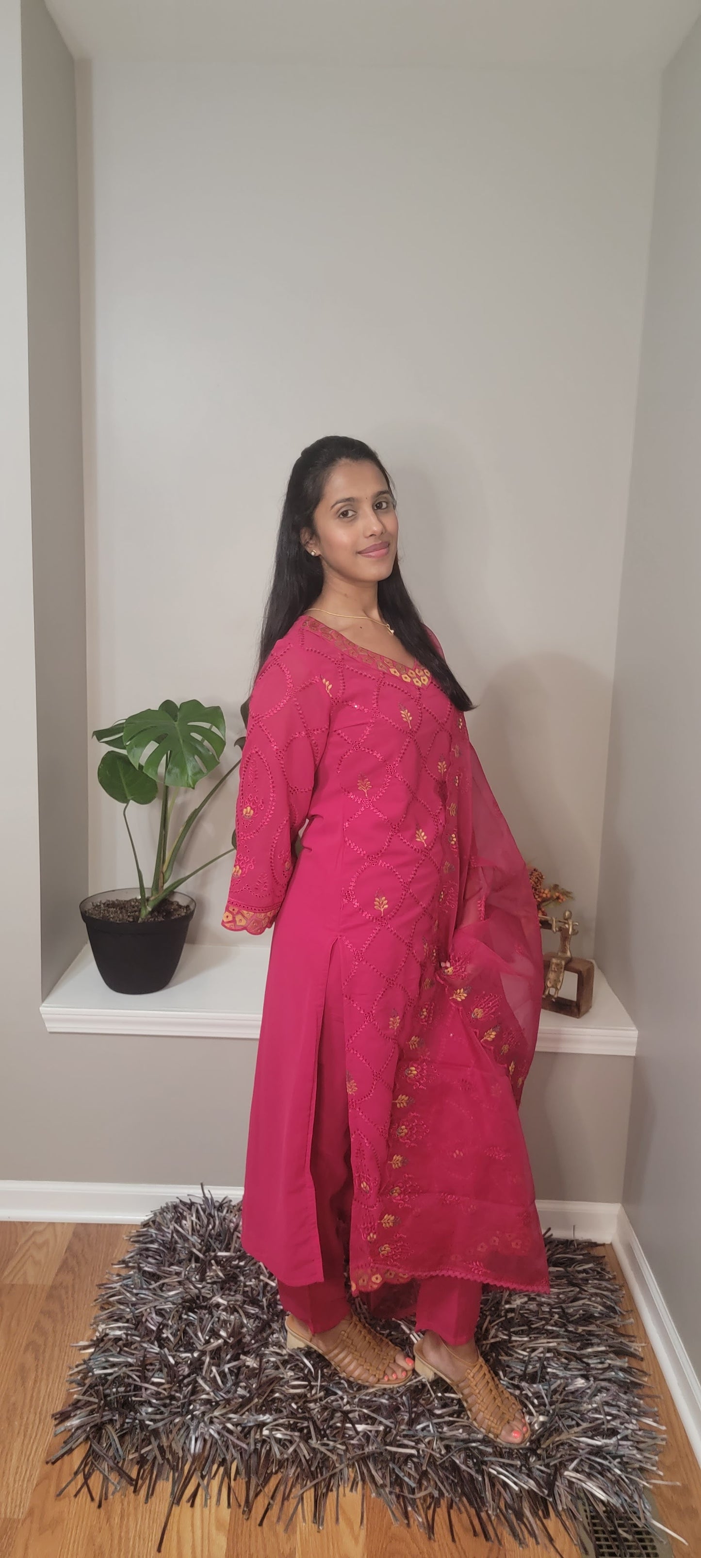 RANI PINK SCHIFFLI GEORGETTE SUIT