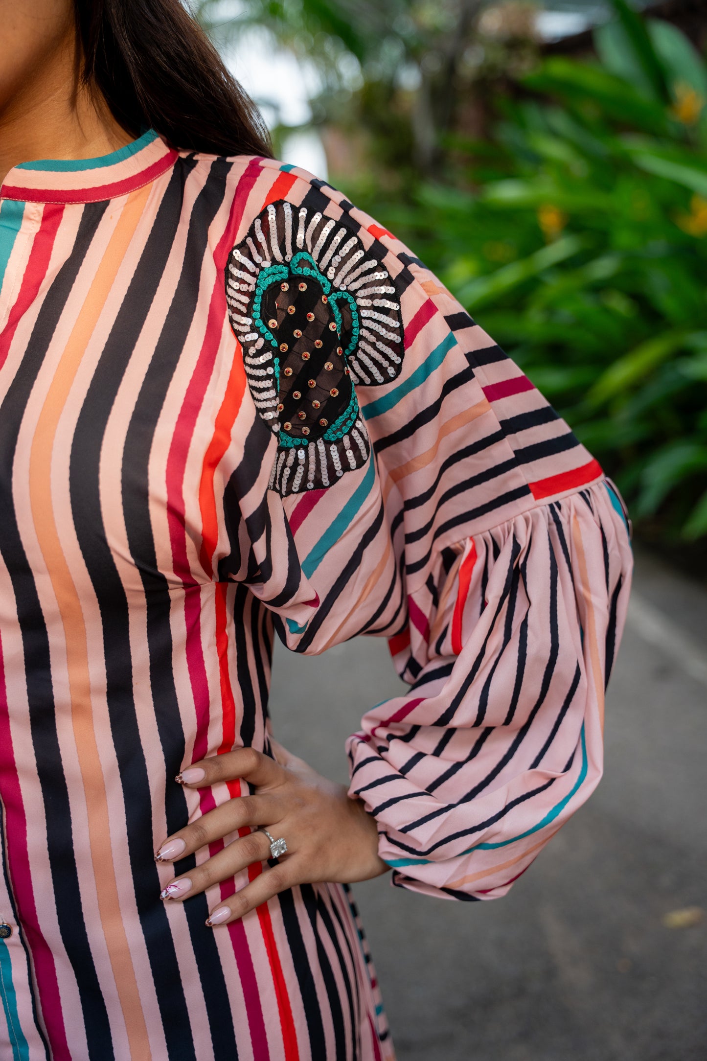 CONFETTI STRIPES DRESS