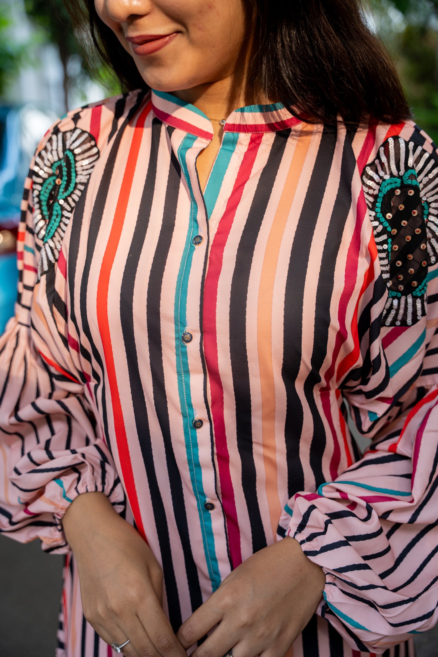 CONFETTI STRIPES DRESS