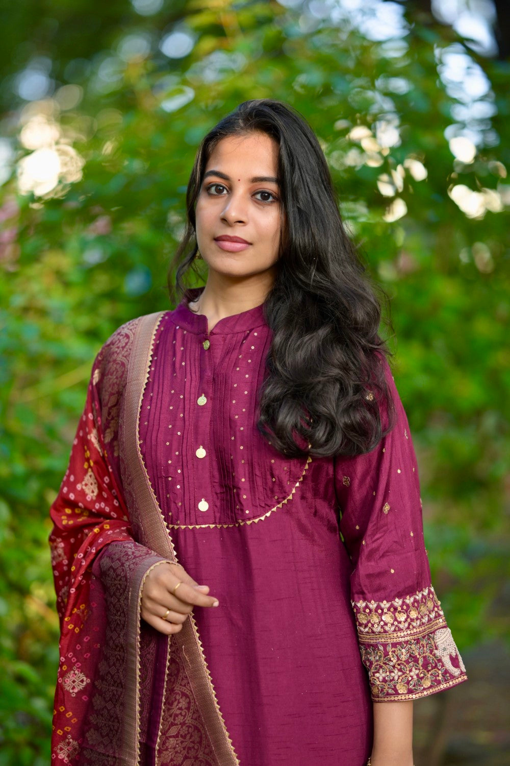WINE DOLA SILK PREMIUM SUIT