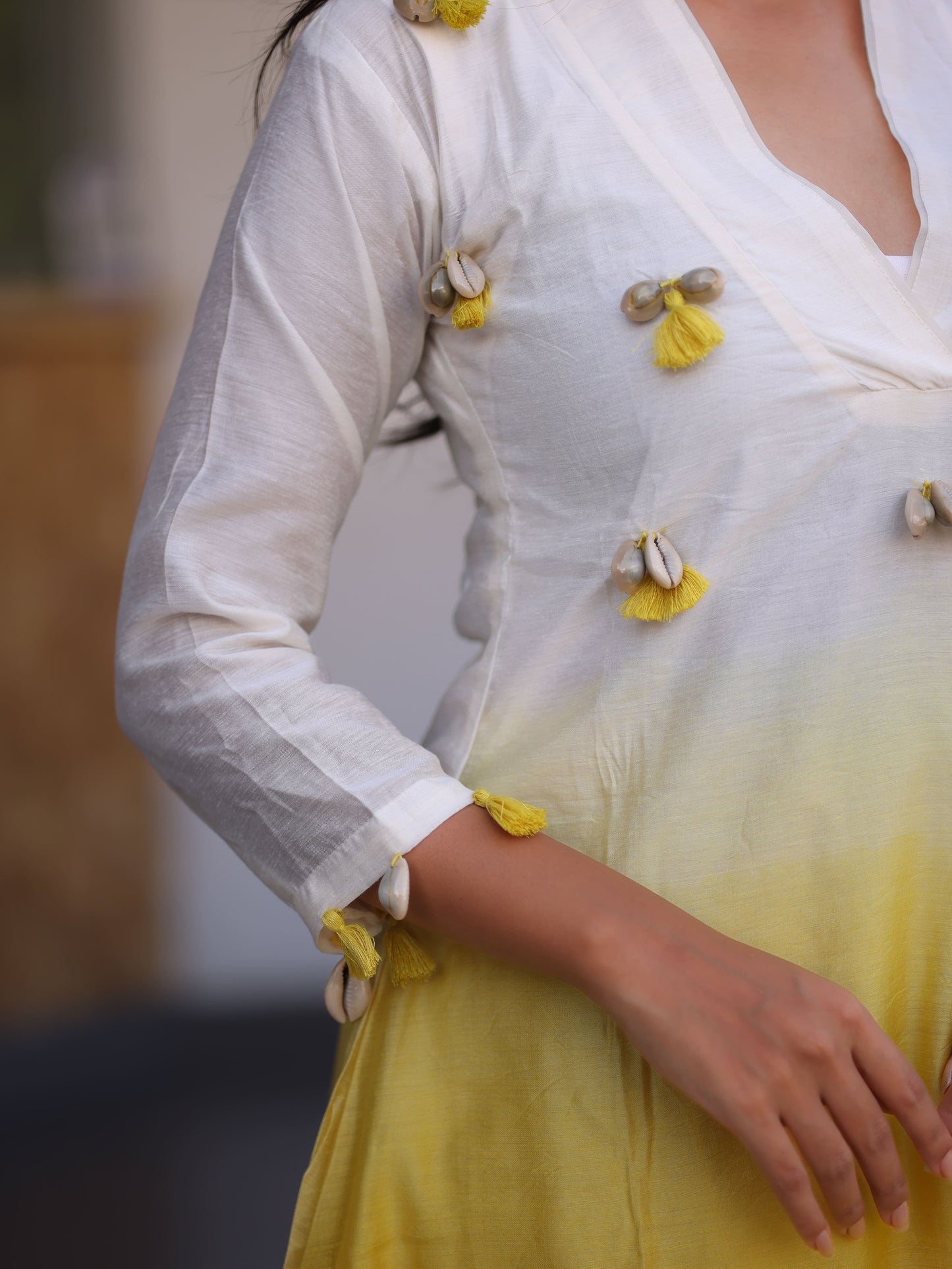 OMBRE YELLOW KURTA SET