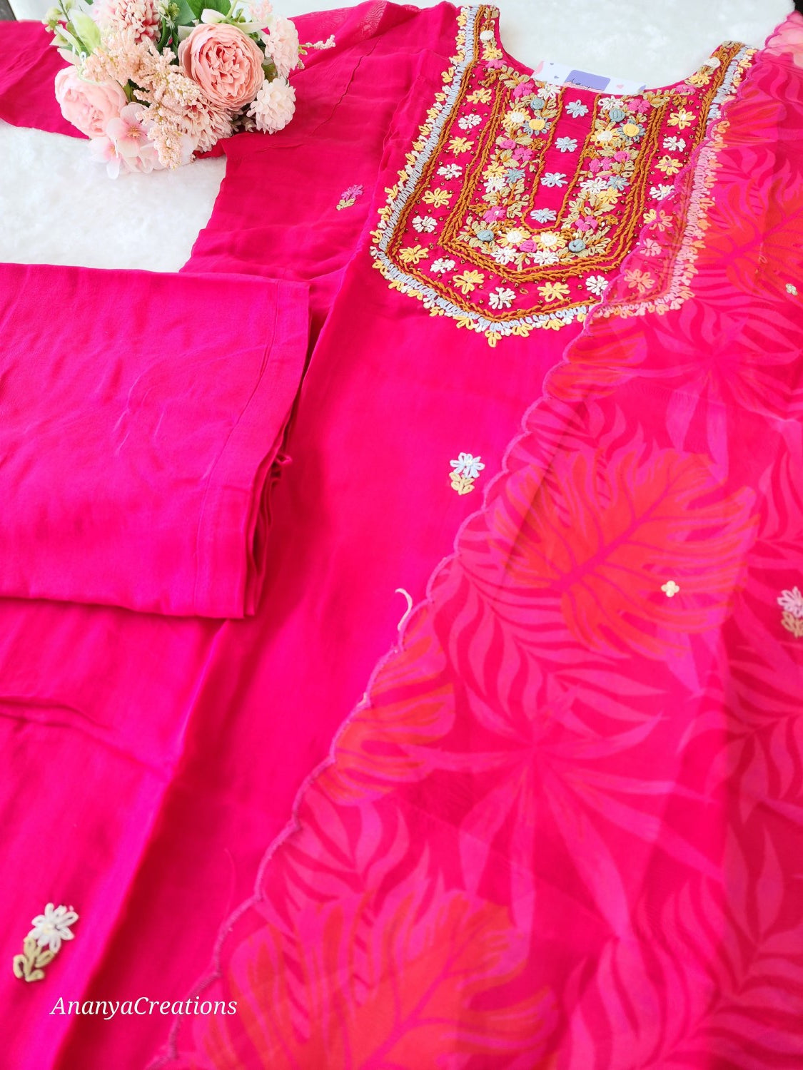 RANI PINK ORGANZA SUIT