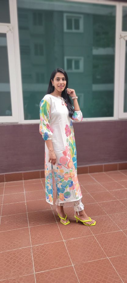 MULTICOLOUR COTTON 2PC SUIT