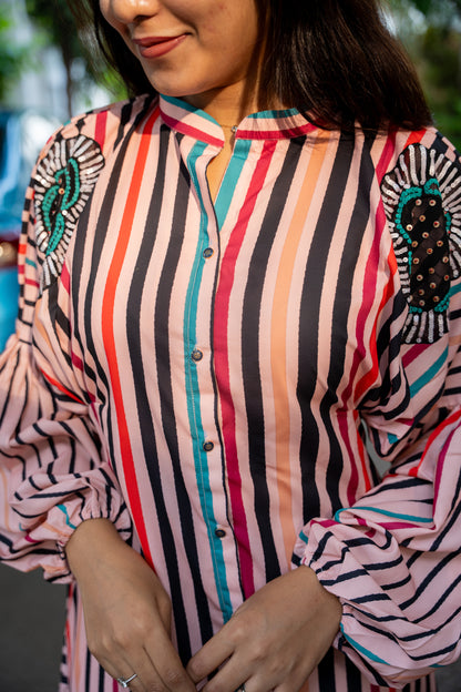 CONFETTI STRIPES DRESS