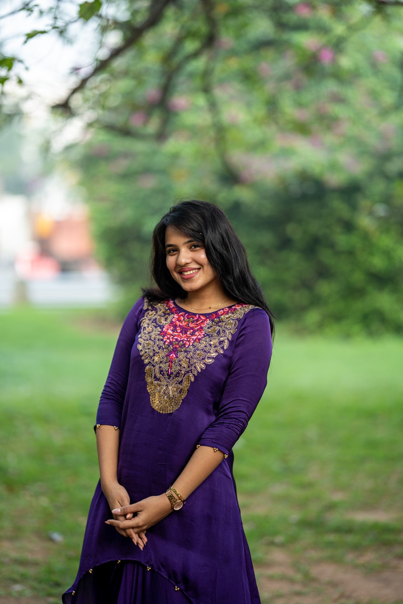 PURPLE SCALLOP TOP & SKIRT