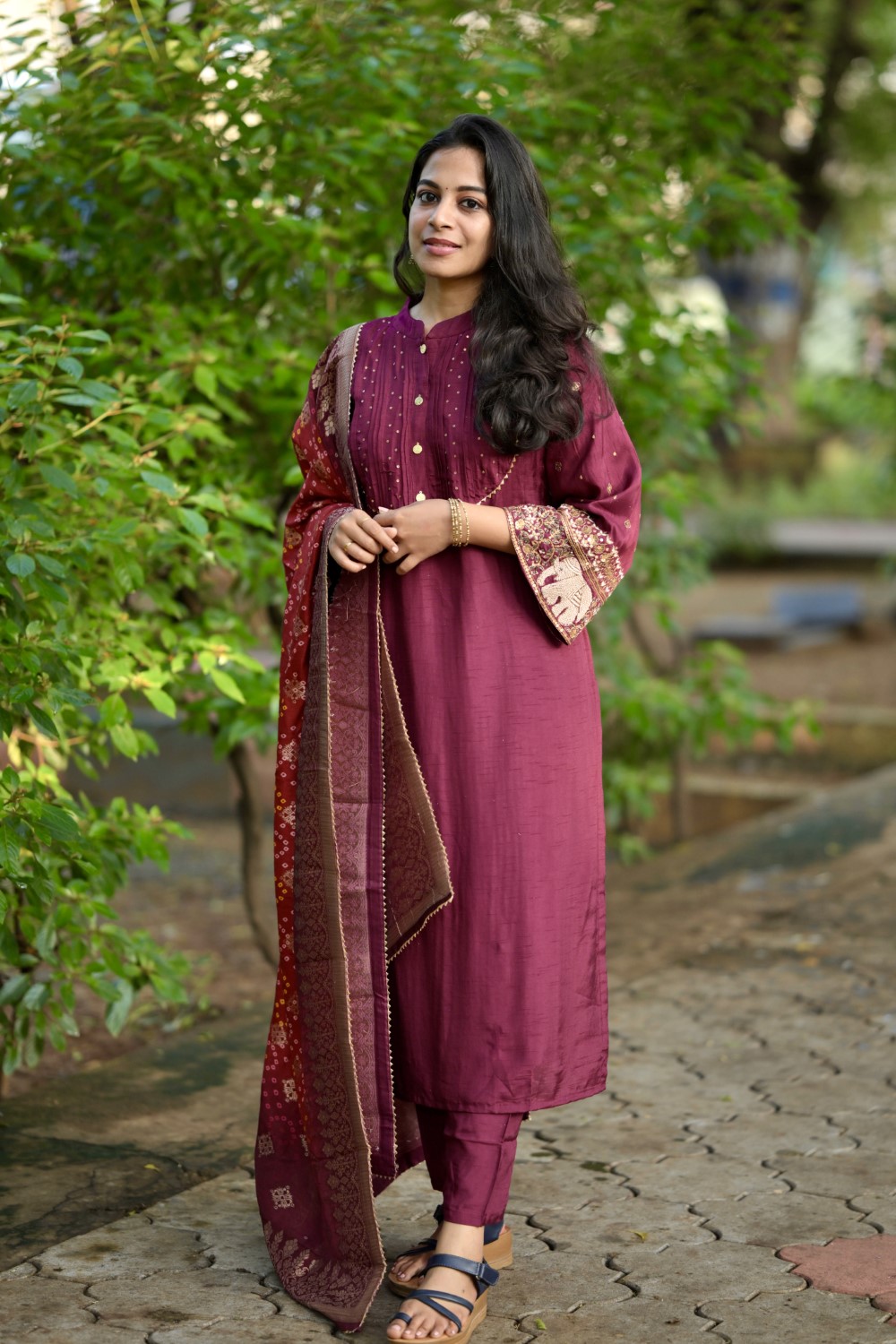 WINE DOLA SILK PREMIUM SUIT