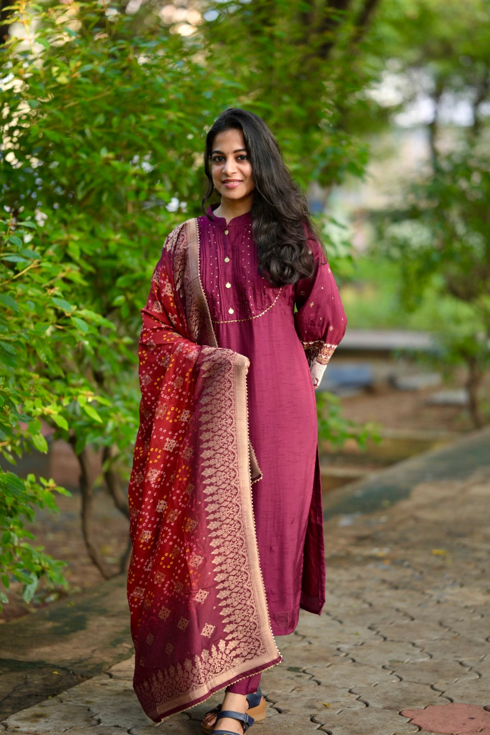 WINE DOLA SILK PREMIUM SUIT