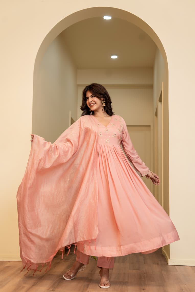 Blush Whisper Anarkali Suit