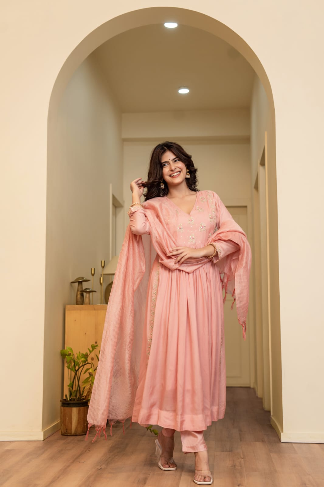 Blush Whisper Anarkali Suit