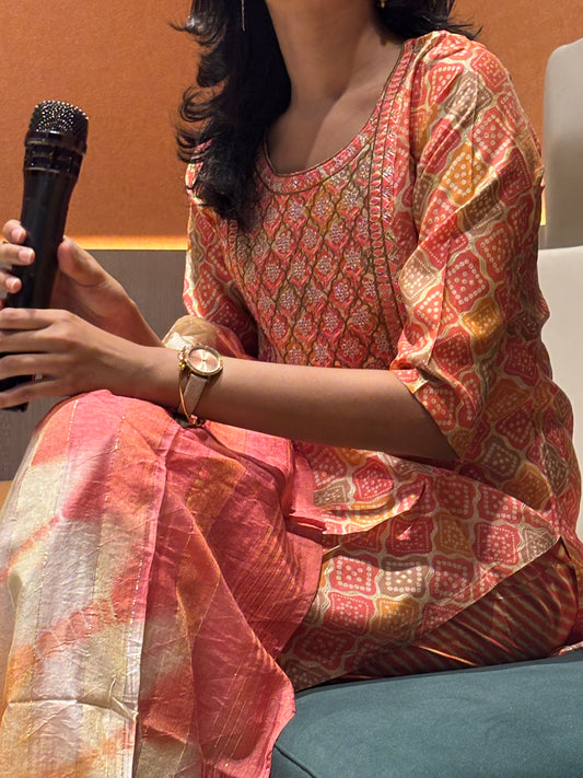 Bandhani Print Kurta Set