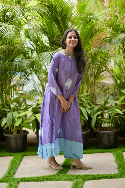 Dual Colour Tie& Dye Kurta Set